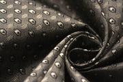 Grey Ornament Silk Fabric 42" width
